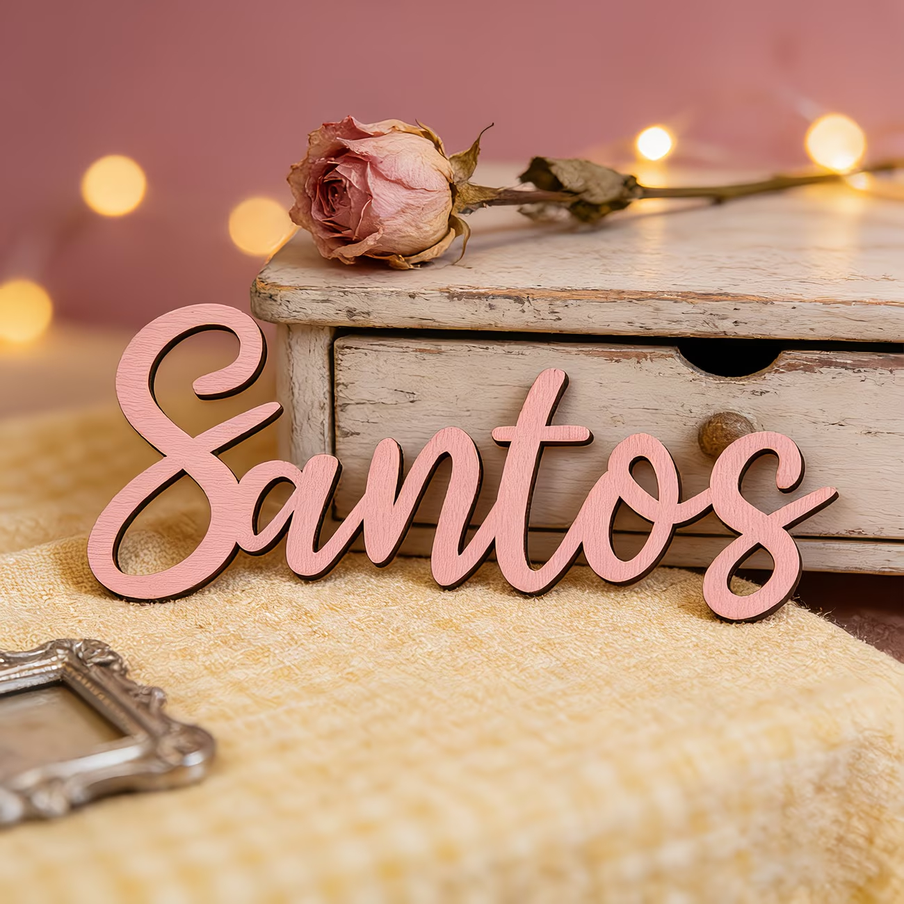1pc personalized custom wooden - Home Decor Names reseña y precio