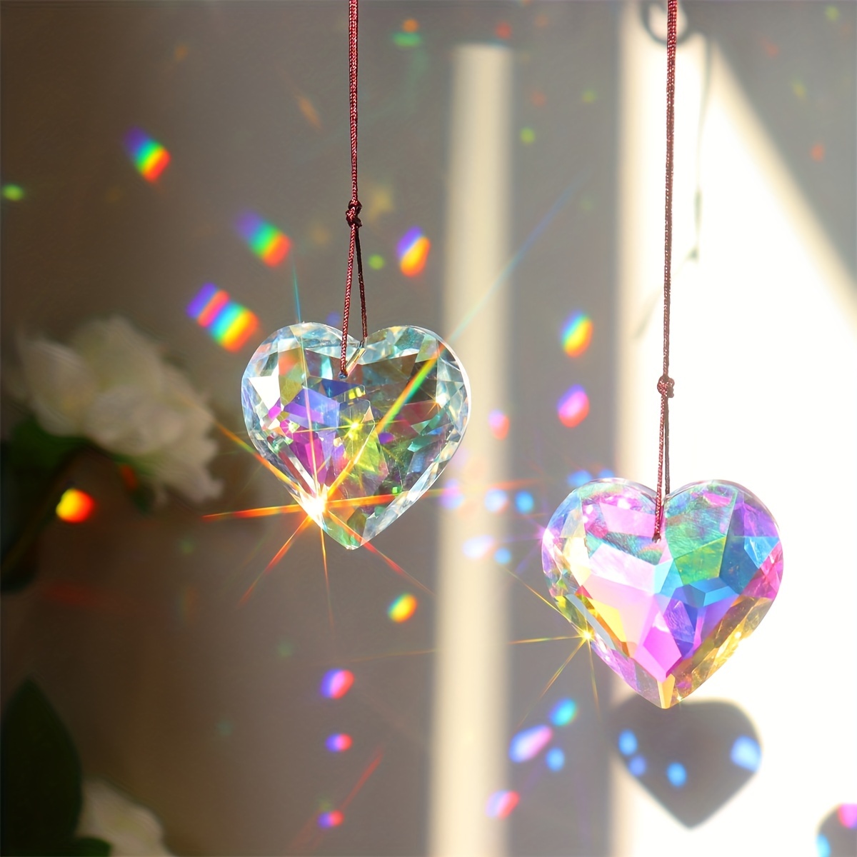 1pc Crystal Peach Prism Pendan - Crystal Sun Catcher reseña y precio