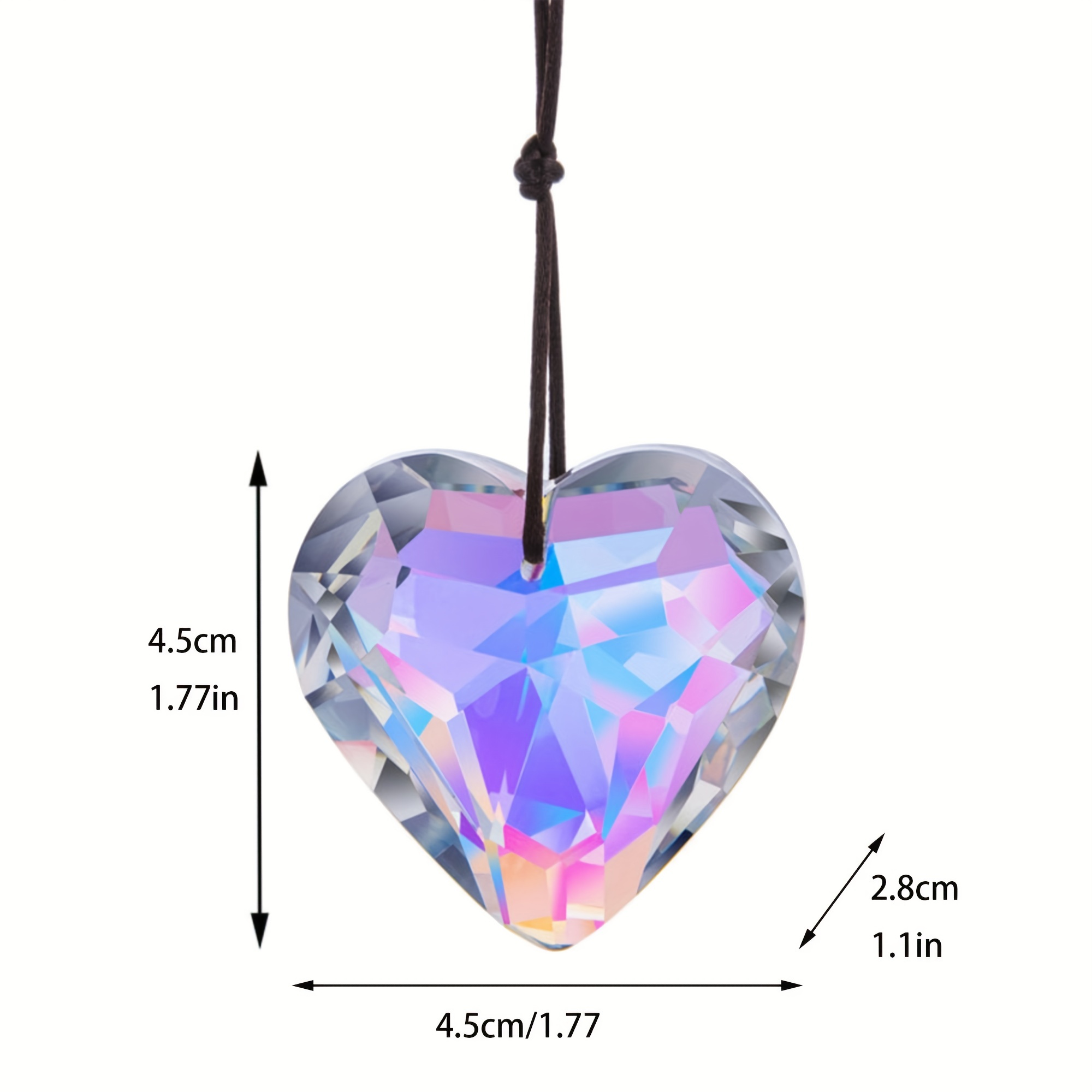 1pc Crystal Peach Prism Pendan - Crystal Sun Catcher reseña y precio