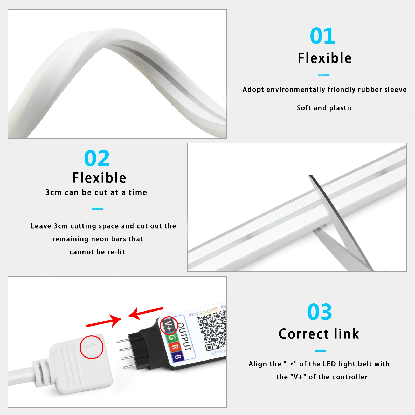 5V USB RGB Neon LED Strip Ligh - Home Decor App reseña y precio