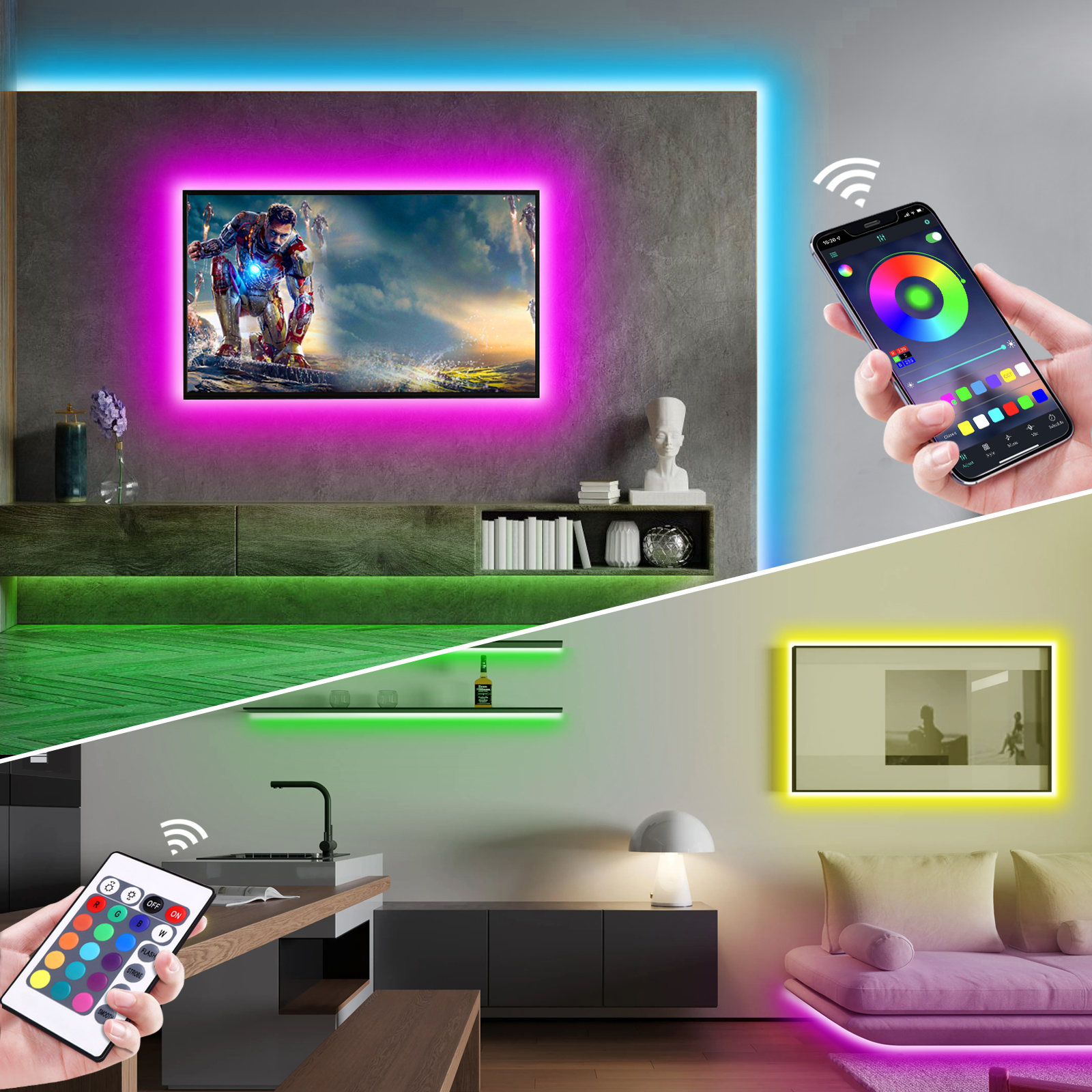 5V USB RGB Neon LED Strip Ligh - Home Decor App reseña y precio