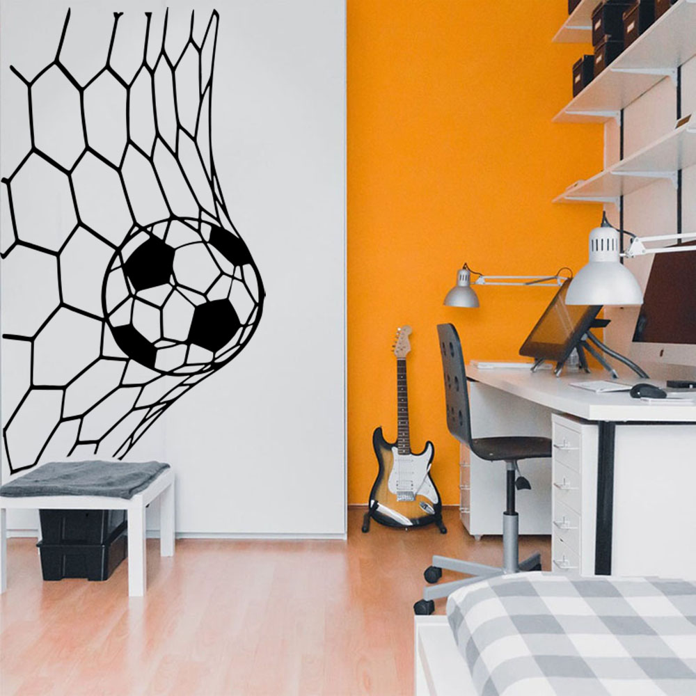 Large Soceer Goal Net Wall Sti - Home Decor Vinyl Flooring reseña y precio