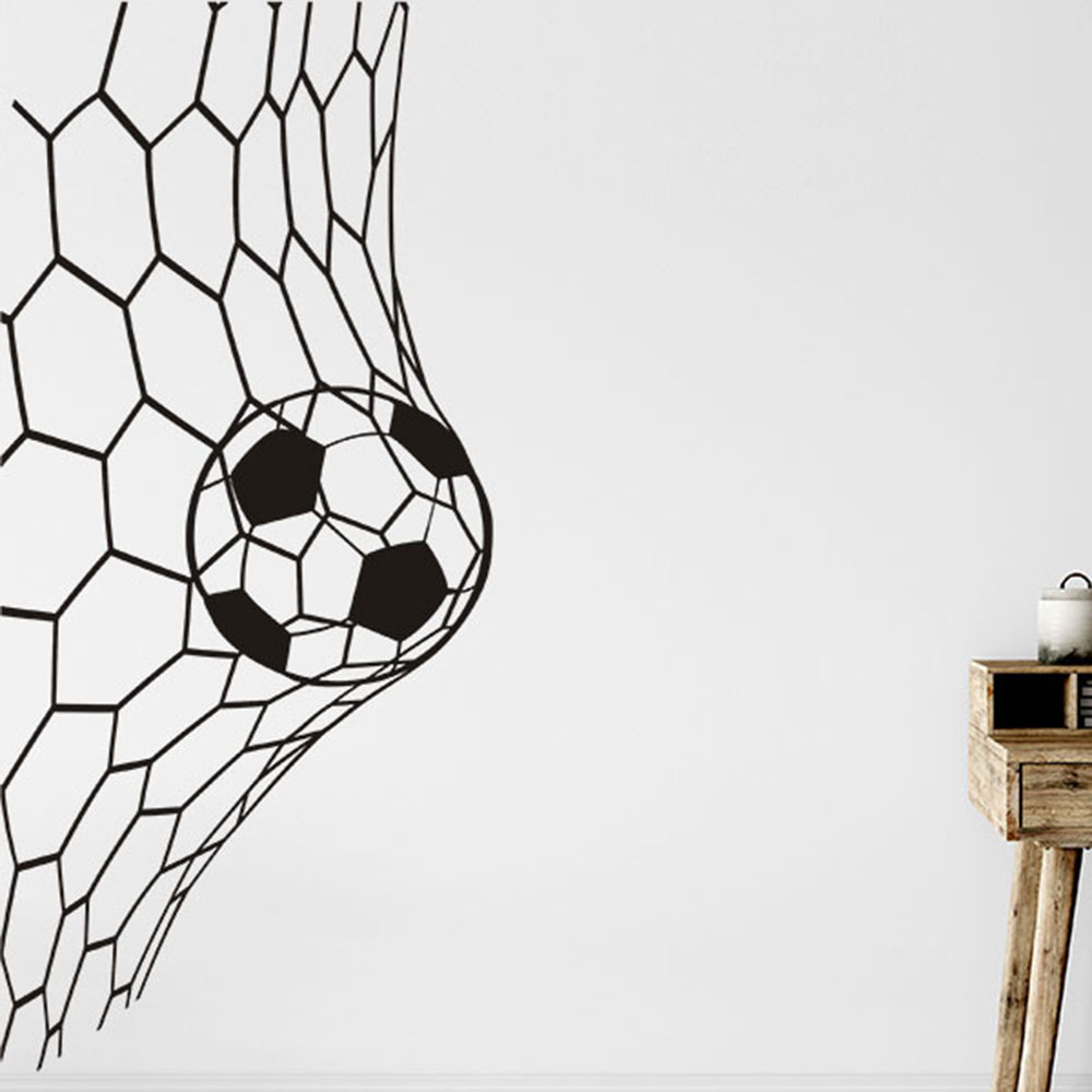 Large Soceer Goal Net Wall Sti - Home Decor Vinyl Flooring reseña y precio