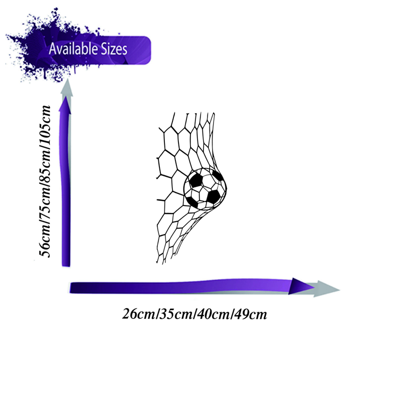 Large Soceer Goal Net Wall Sti - Home Decor Vinyl Flooring reseña y precio