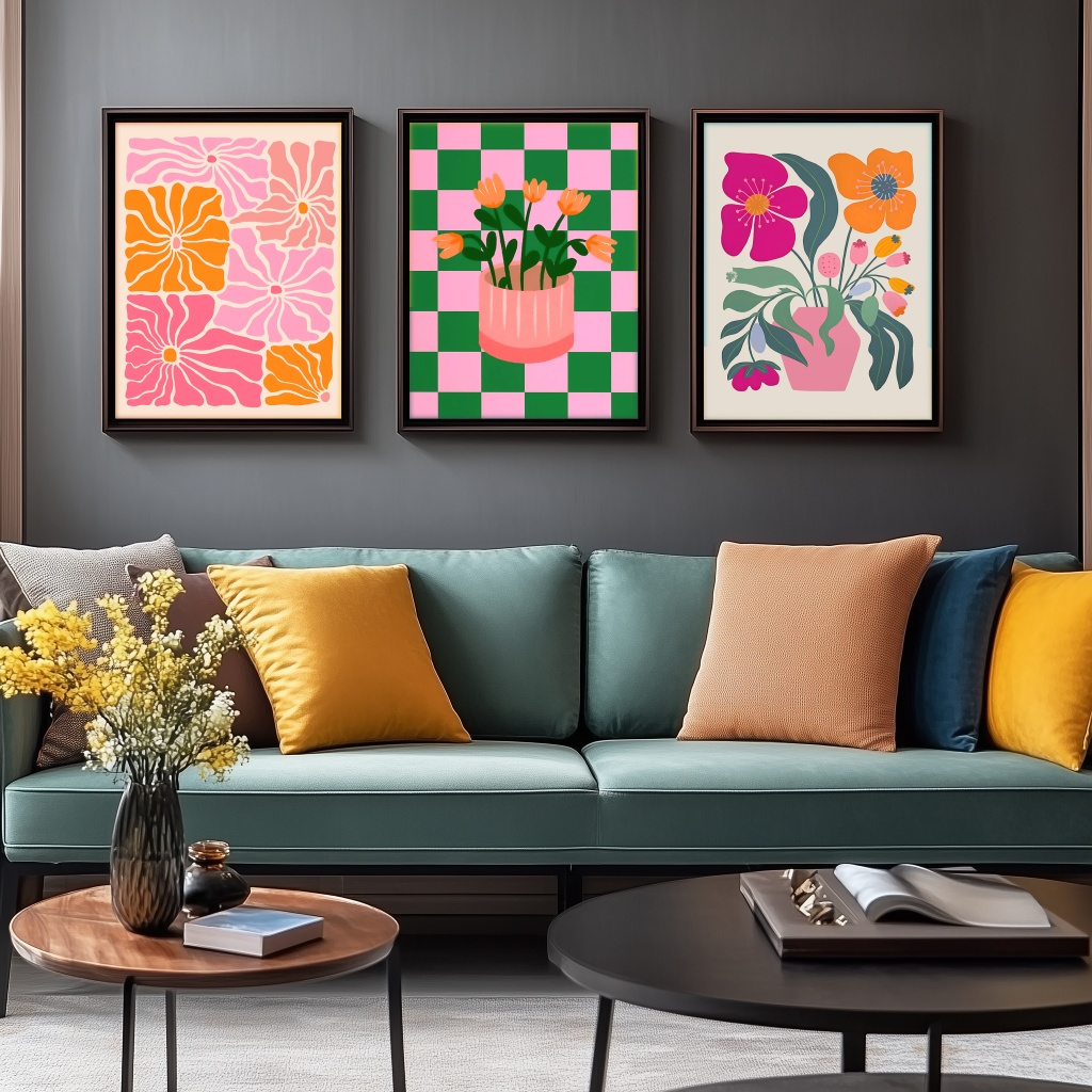 Vibrant Flowers and Vases Canv - Home Decor Vase reseña y precio