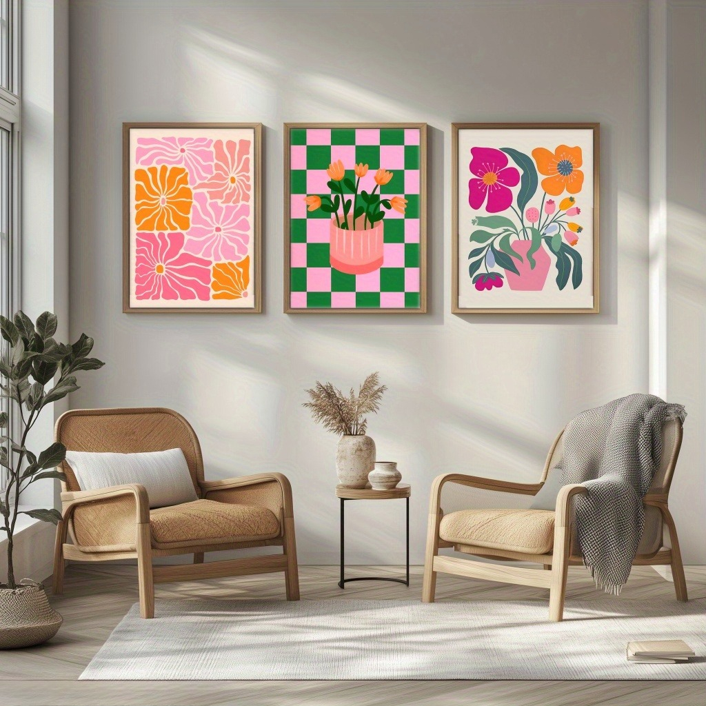 Vibrant Flowers and Vases Canv - Home Decor Vase reseña y precio