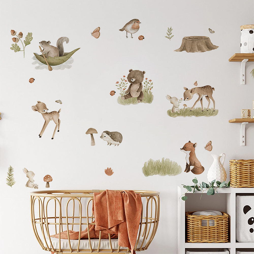 Nordic Forest Cartoon Wall Sti - Home Decor Vinyl Flooring reseña y precio