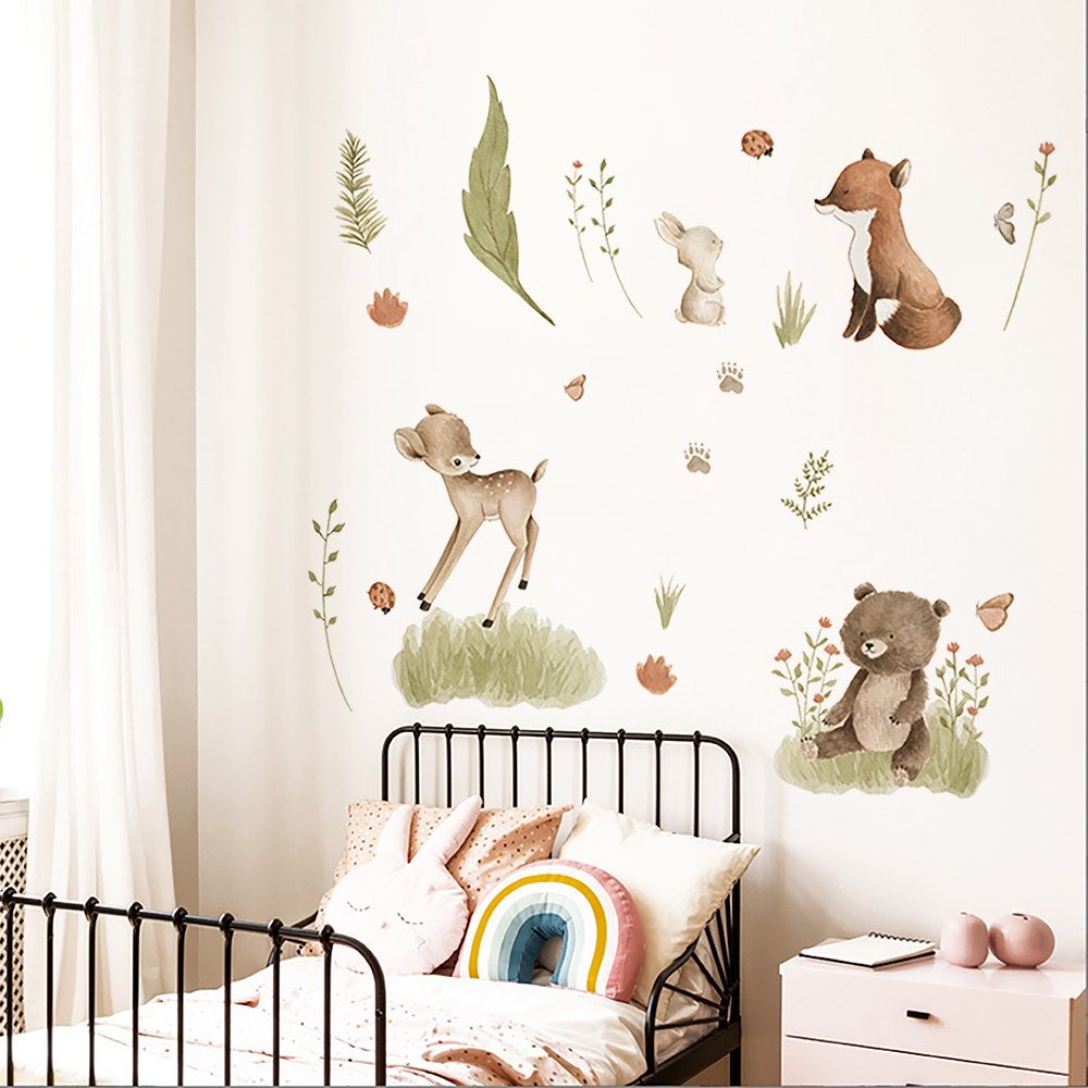 Nordic Forest Cartoon Wall Sti - Home Decor Vinyl Flooring reseña y precio