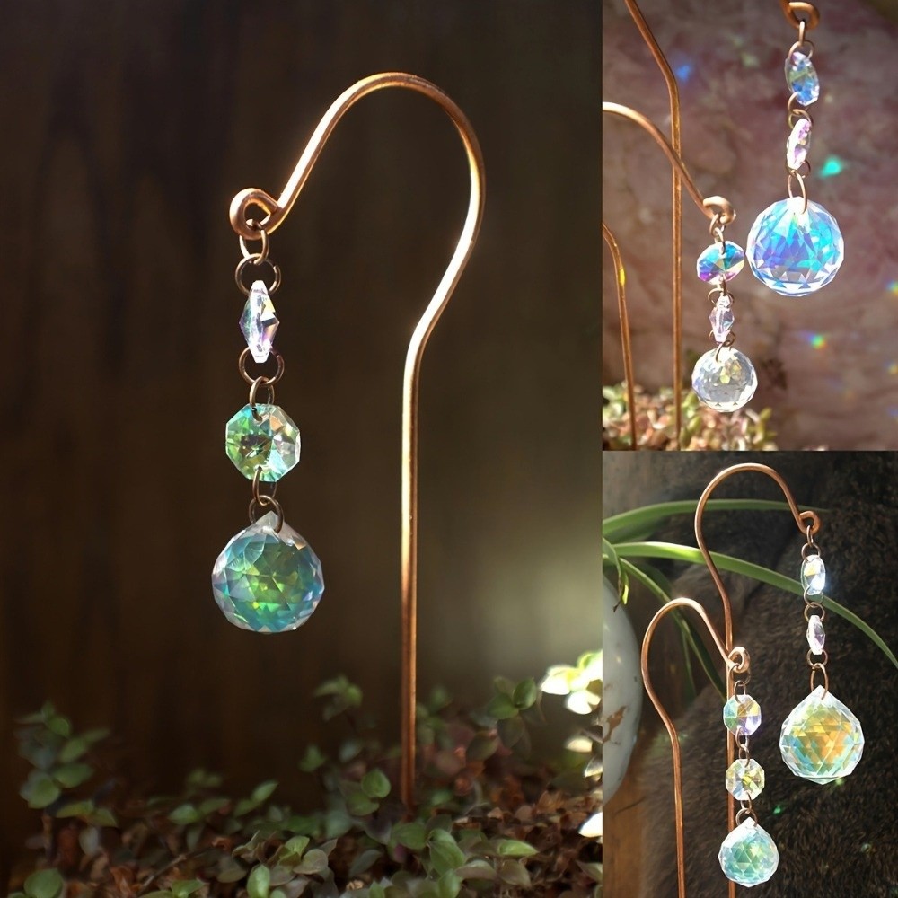 Reflective Crystal Garden Stak - Crystal Sun Catcher reseña y precio