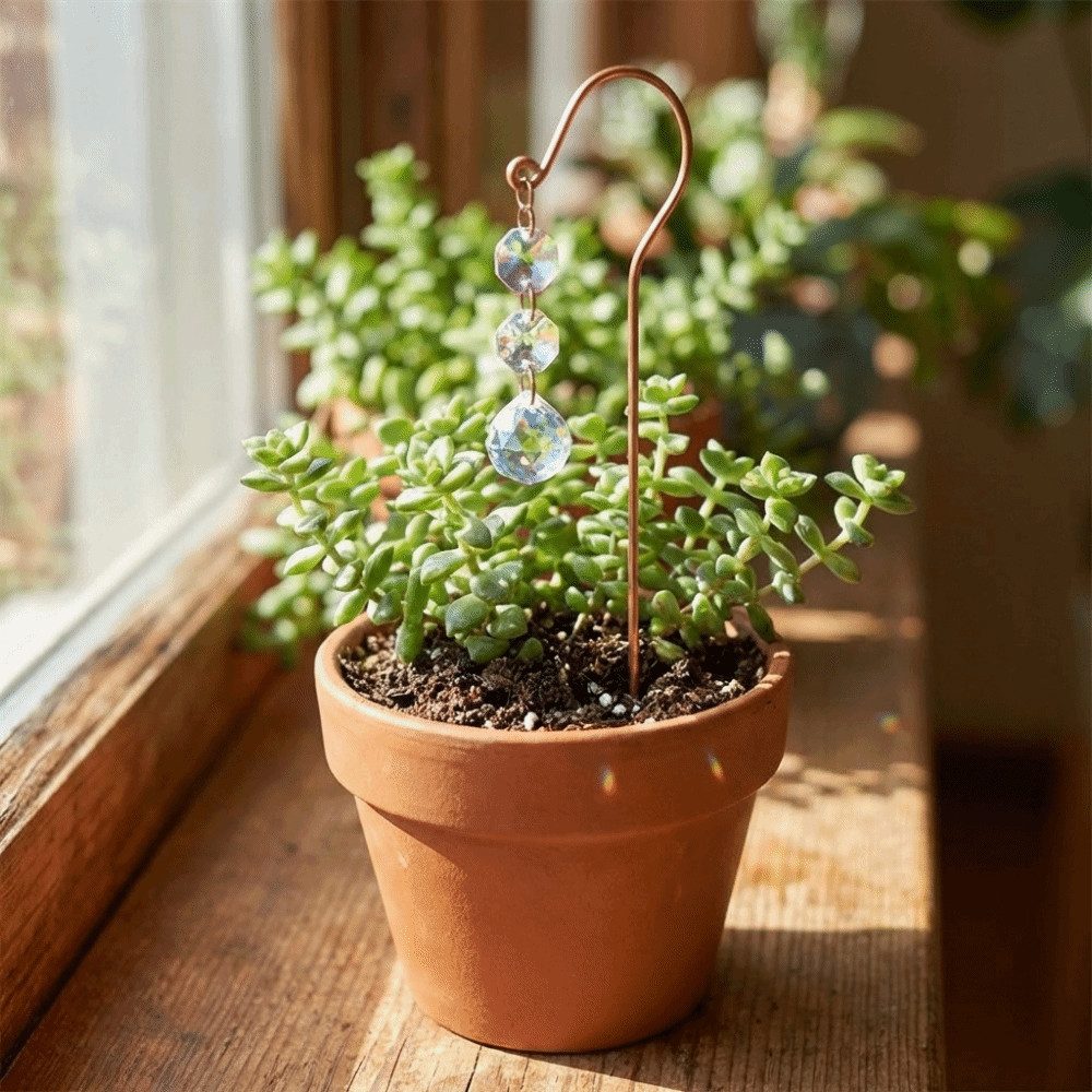 Reflective Crystal Garden Stak - Crystal Sun Catcher reseña y precio