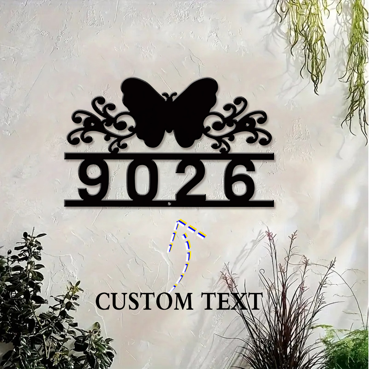 1Pc Custom butterfly Metal Str - Home Decor Garden reseña y precio