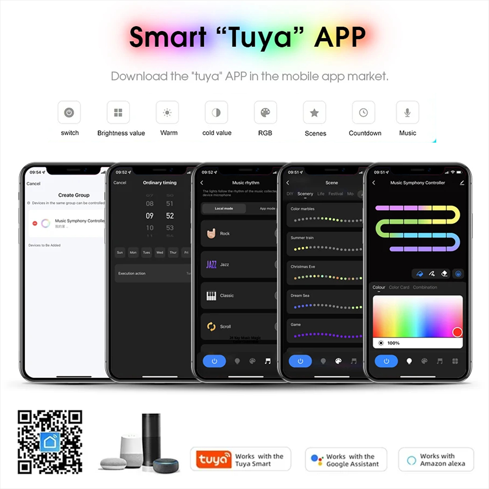 Tuya WiFi WS2811 RGBIC COB LED - Home Decor App reseña y precio