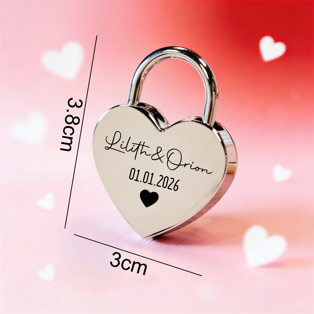 Custom Name Heart-Shaped Padlo - Home Decor Names reseña y precio