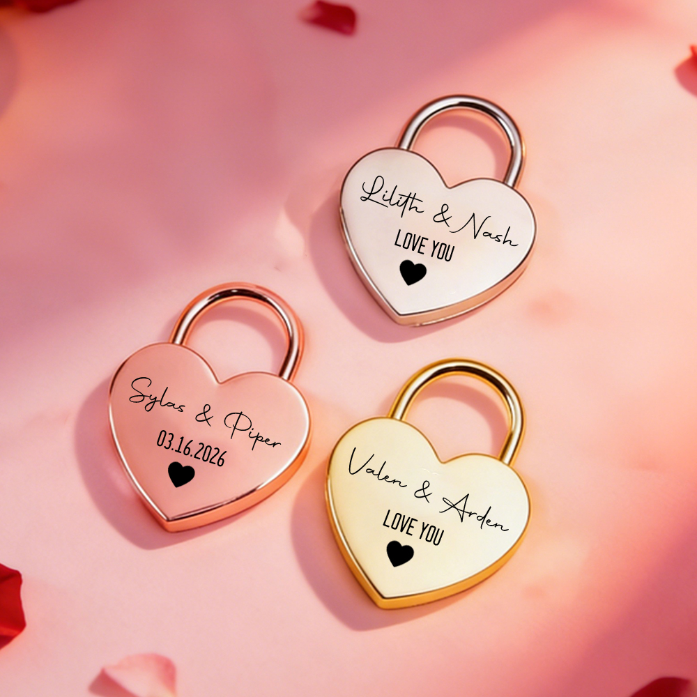 Custom Name Heart-Shaped Padlo - Home Decor Names reseña y precio