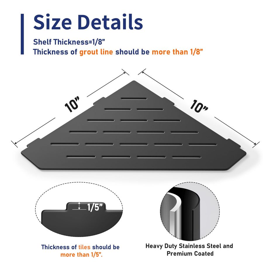 Shower Shelf 10 Matte Black 30 - Floating Shelves reseña y precio