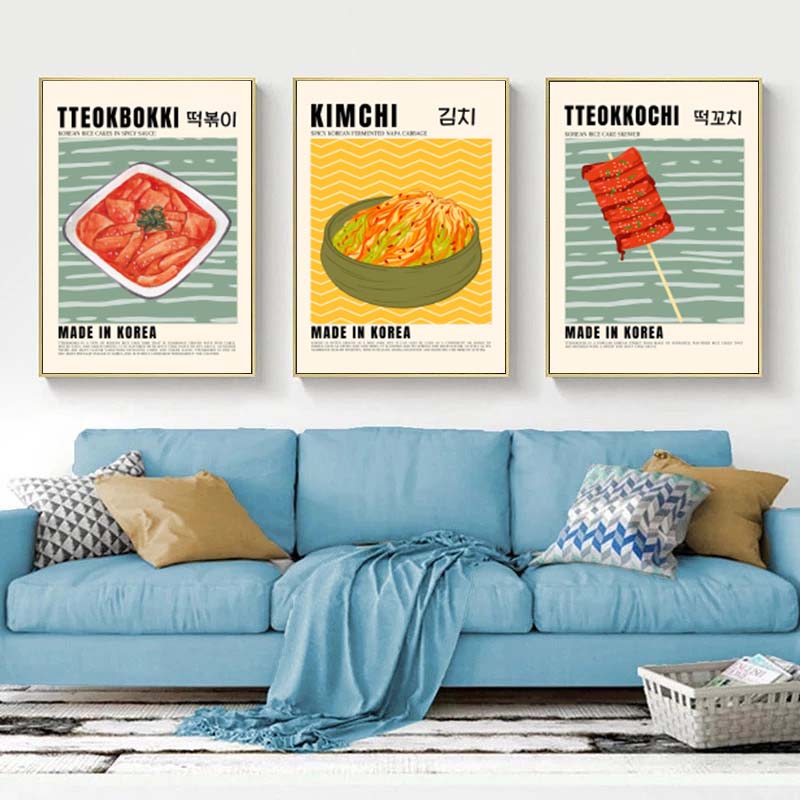 Asian Food Canvas Painting Pos - Home Decor Korea reseña y precio