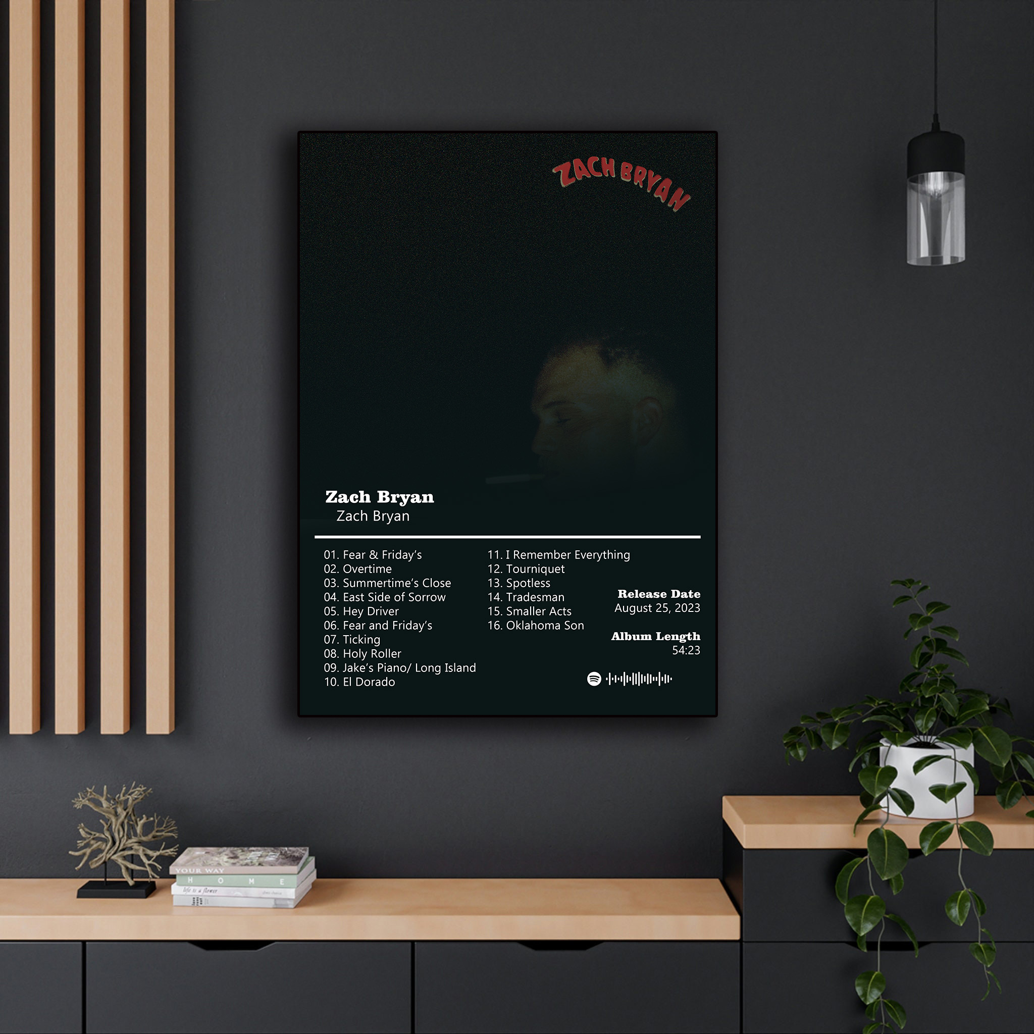 Pop Singer Zach Bryan Poster A - Home Decor Za reseña y precio