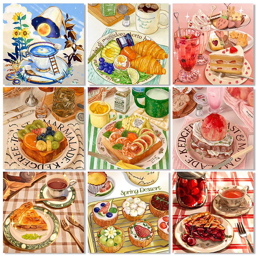 5D DIY Cake Dessert Diamond Pa - Home Decor Korea reseña y precio