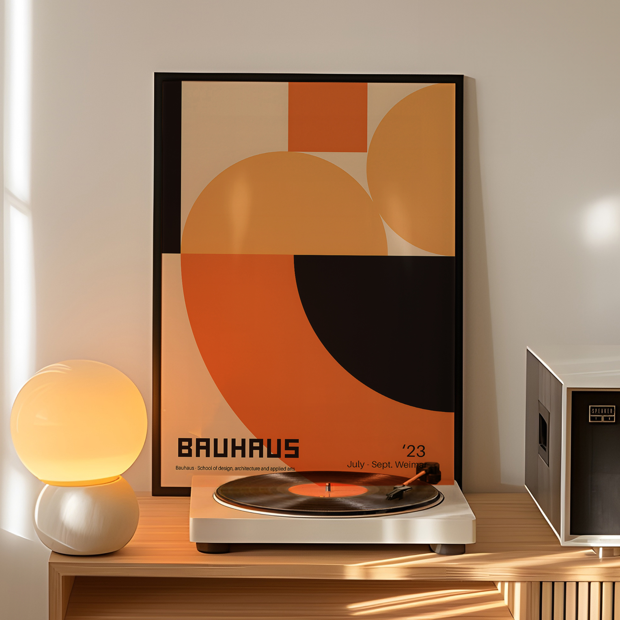 Modern Geometry Bauhaus School - Home Decor Frames reseña y precio