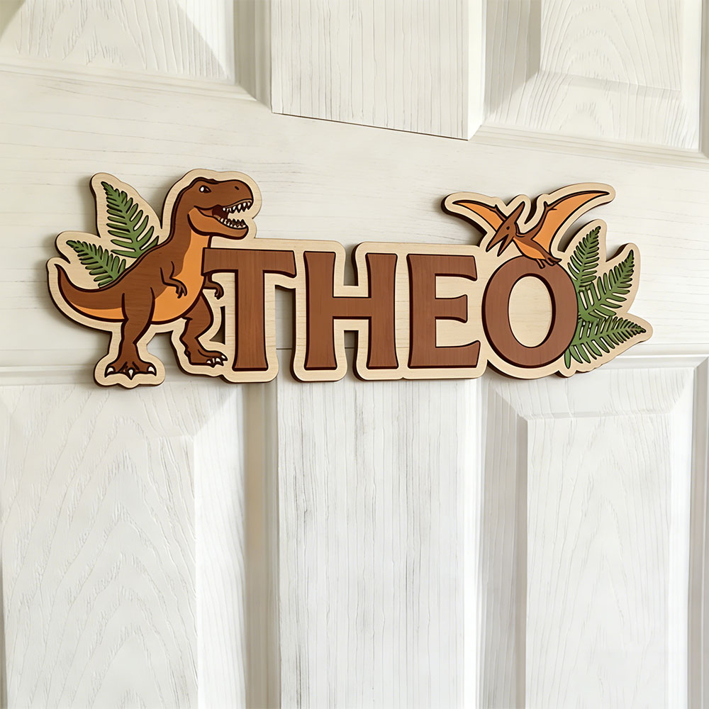 Personalized Dinosaur Name Sig - Home Decor Names reseña y precio