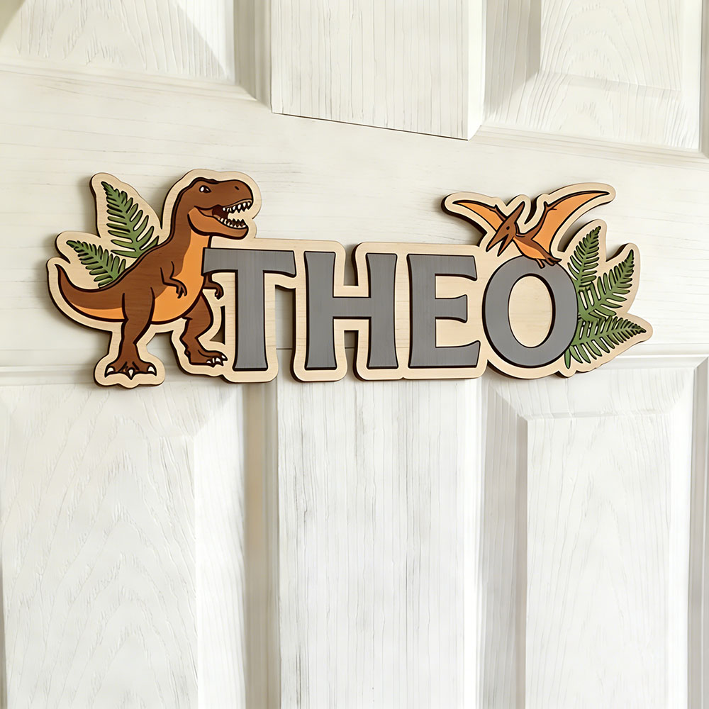 Personalized Dinosaur Name Sig - Home Decor Names reseña y precio
