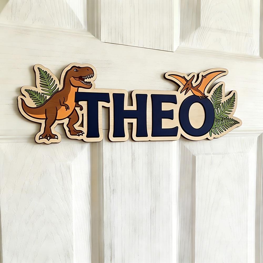 Personalized Dinosaur Name Sig - Home Decor Names reseña y precio