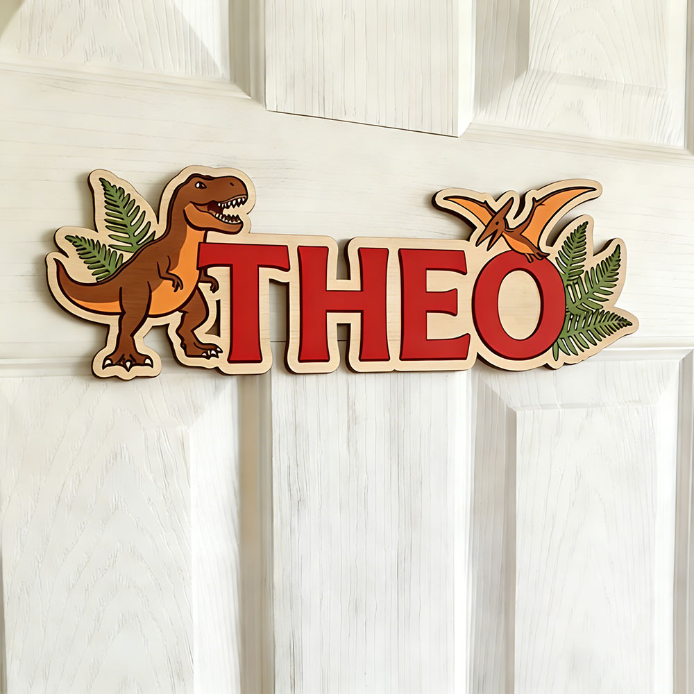 Personalized Dinosaur Name Sig - Home Decor Names reseña y precio