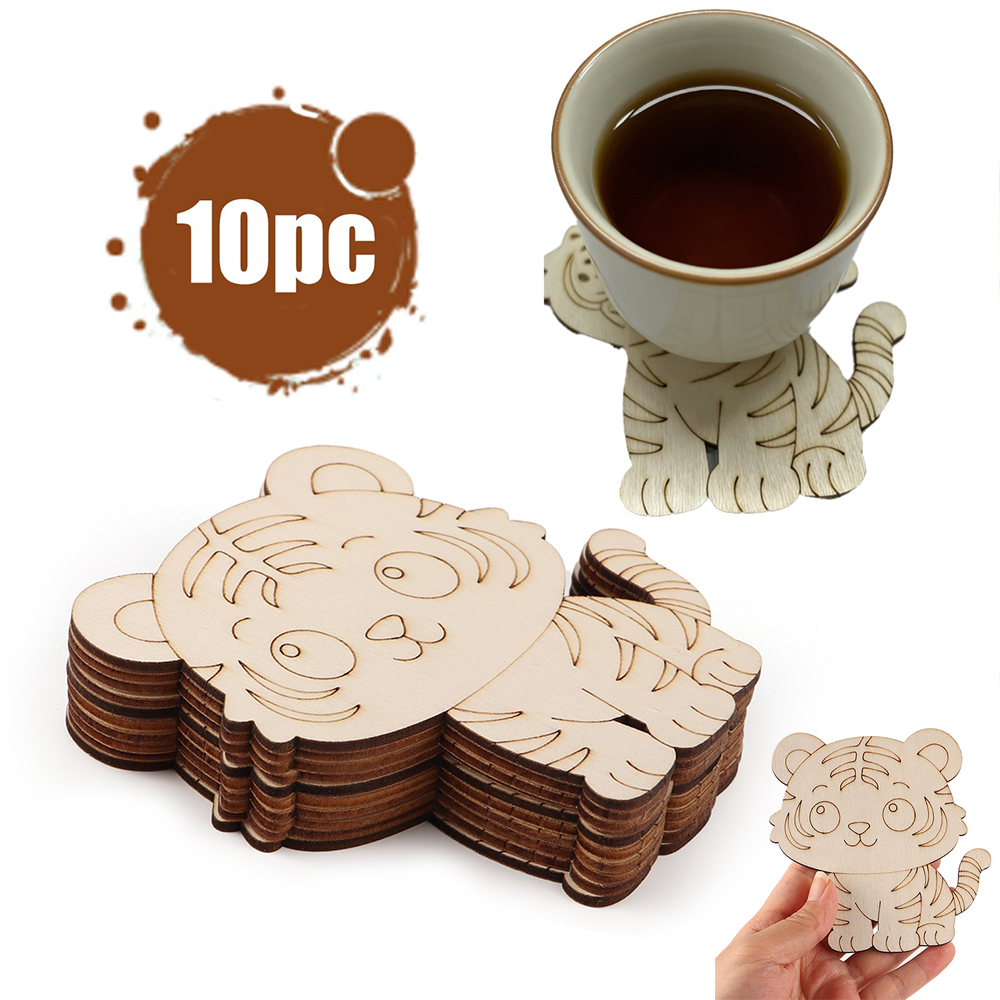 10 Pcs/set Tiger Animal Unfini - Home Decor In reseña y precio