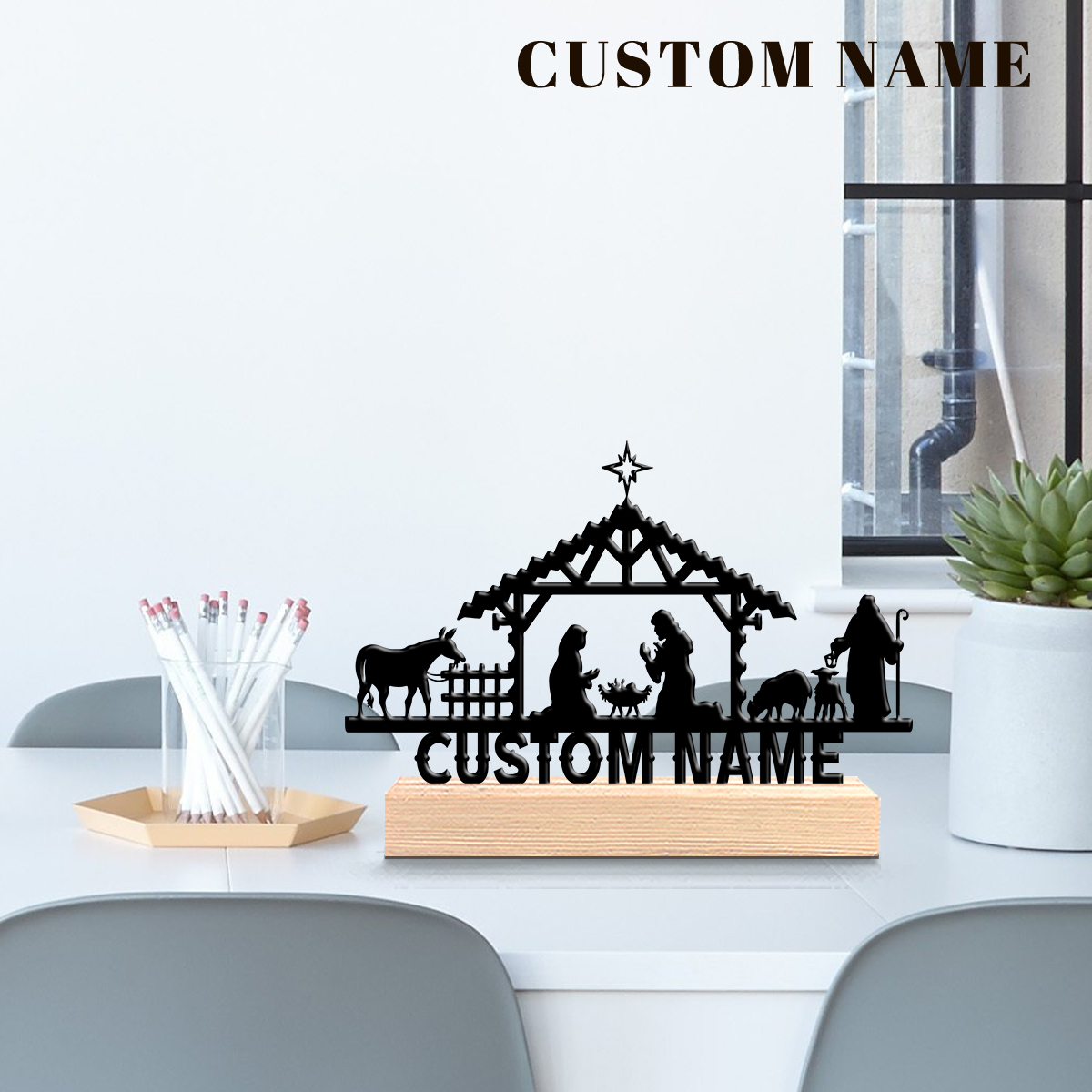 1Pc Csutom Name Jesus's Bitrth - Home Decor Names reseña y precio