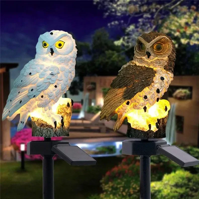 Solar Owl Statue Garden Light  - Home Decor Garden reseña y precio