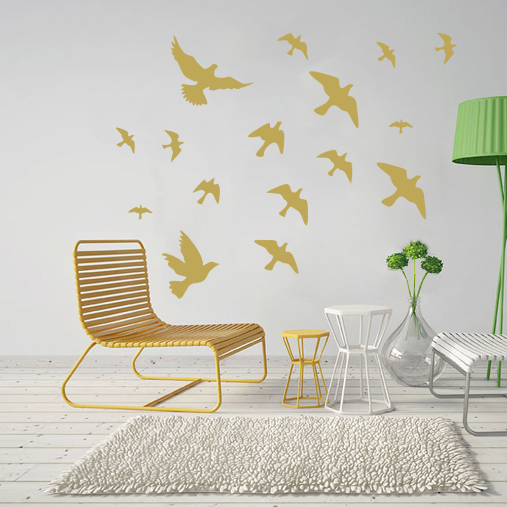 12Pcs/set Bird Wall Stickers H - Home Decor Vinyl Flooring reseña y precio