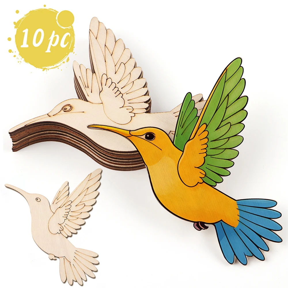 10pcs Unfinished Wood Animal B - Home Decor In reseña y precio