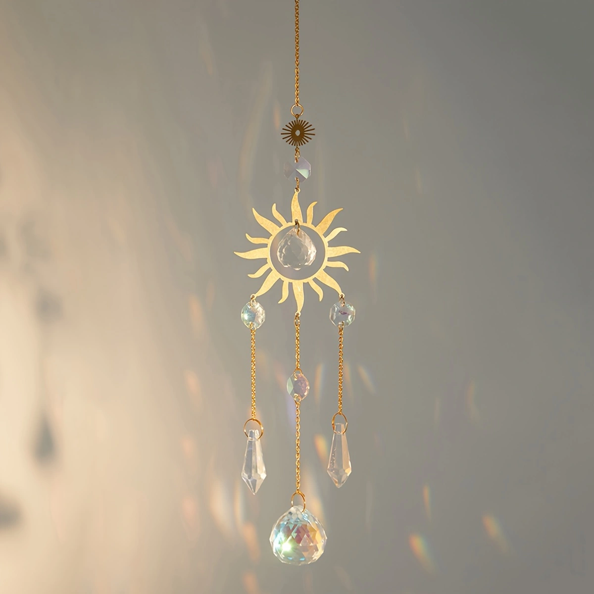 1pc metal sun pendant handmade - Crystal Sun Catcher reseña y precio