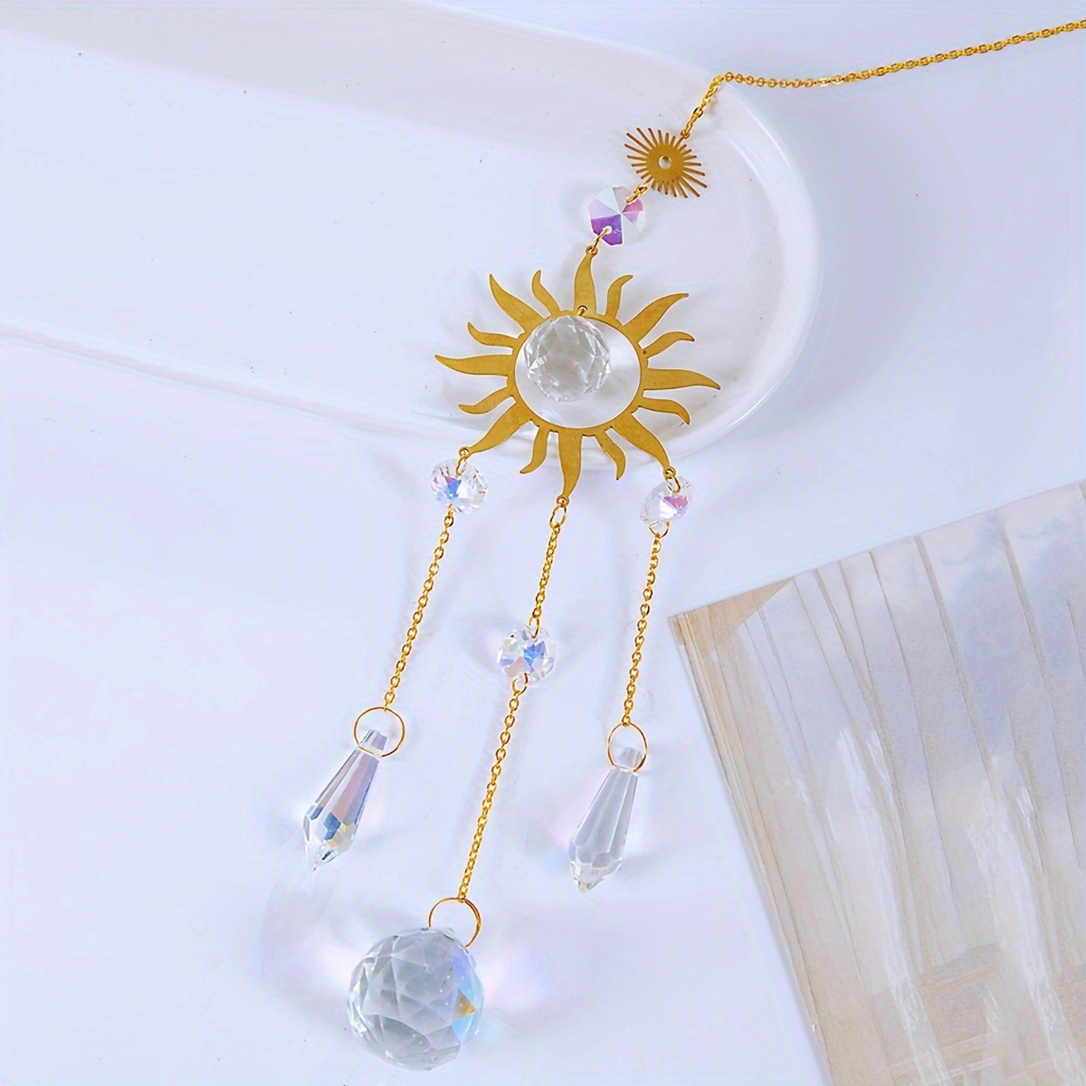 1pc metal sun pendant handmade - Crystal Sun Catcher reseña y precio