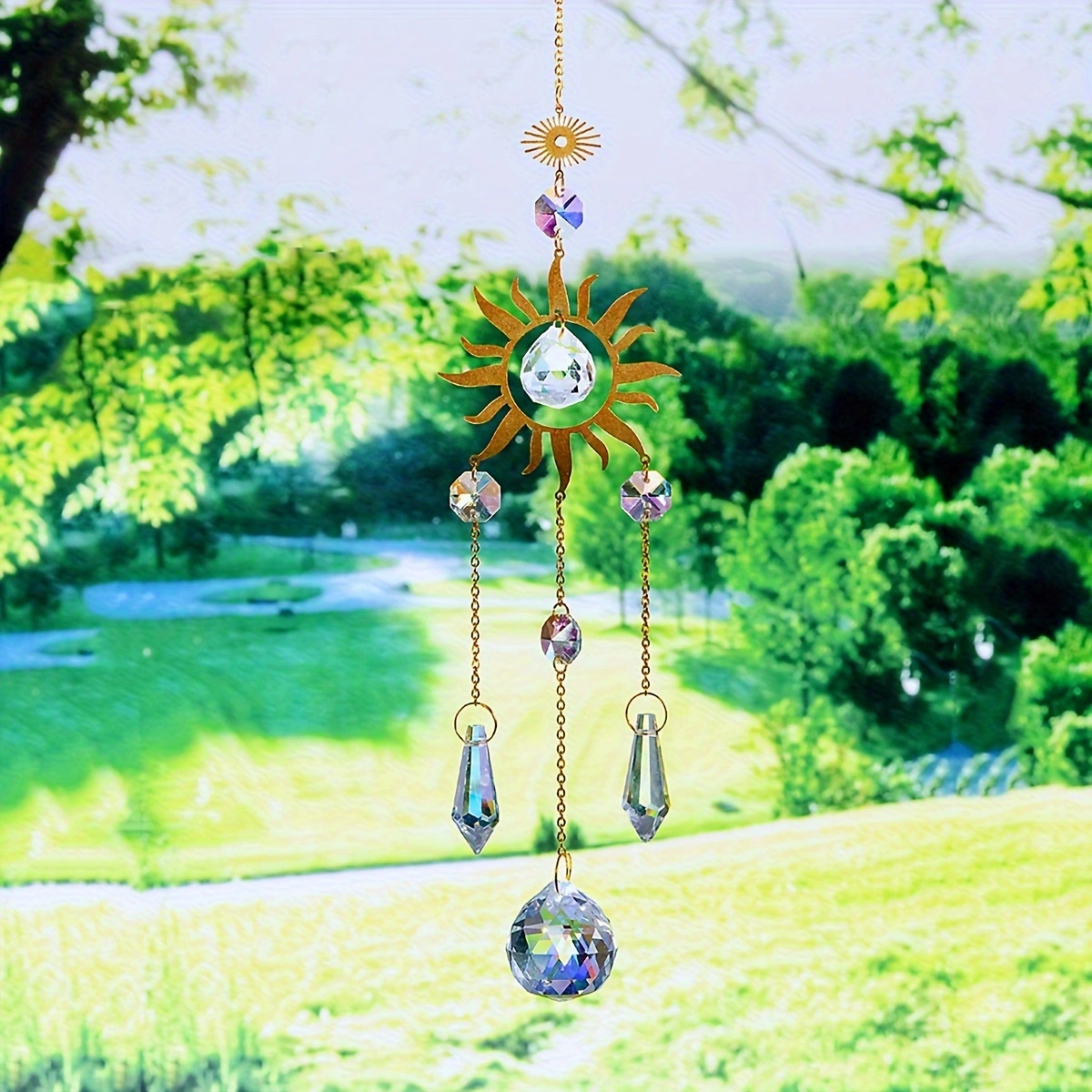 1pc metal sun pendant handmade - Crystal Sun Catcher reseña y precio