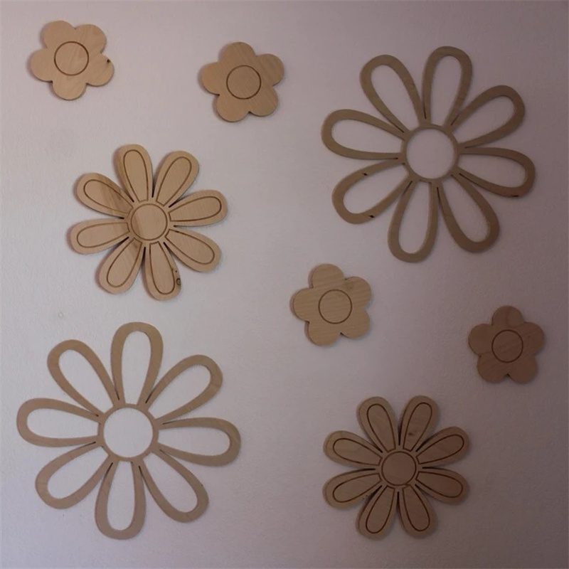 Ins Wooden Daisy Wall Flowers  - Home Decor Korea reseña y precio