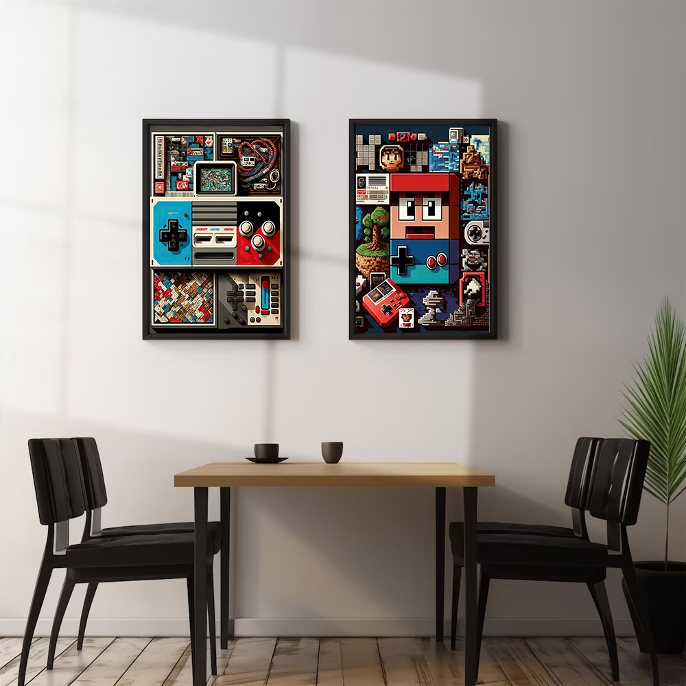 Pixel Gaming Game Boy Poster C - Home Decor Za reseña y precio
