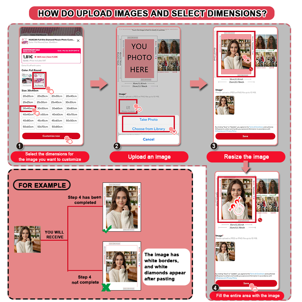 HUACAN Custom Photo Diamond Pa - Home Decor Korea reseña y precio