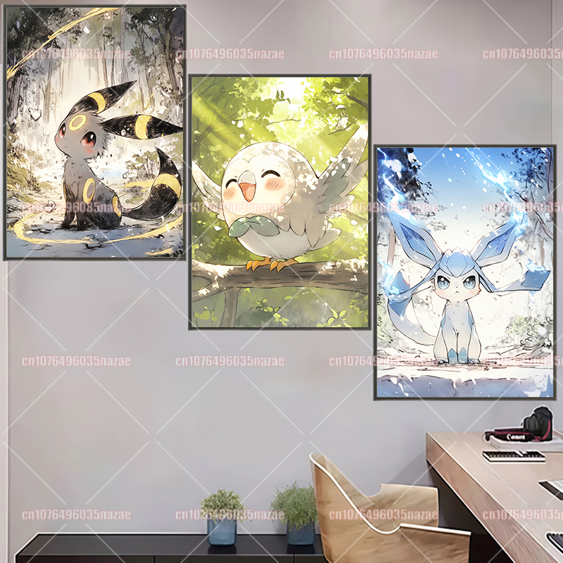 Pokemon Pikachu Charmander Bul - Canvas Painting reseña y precio