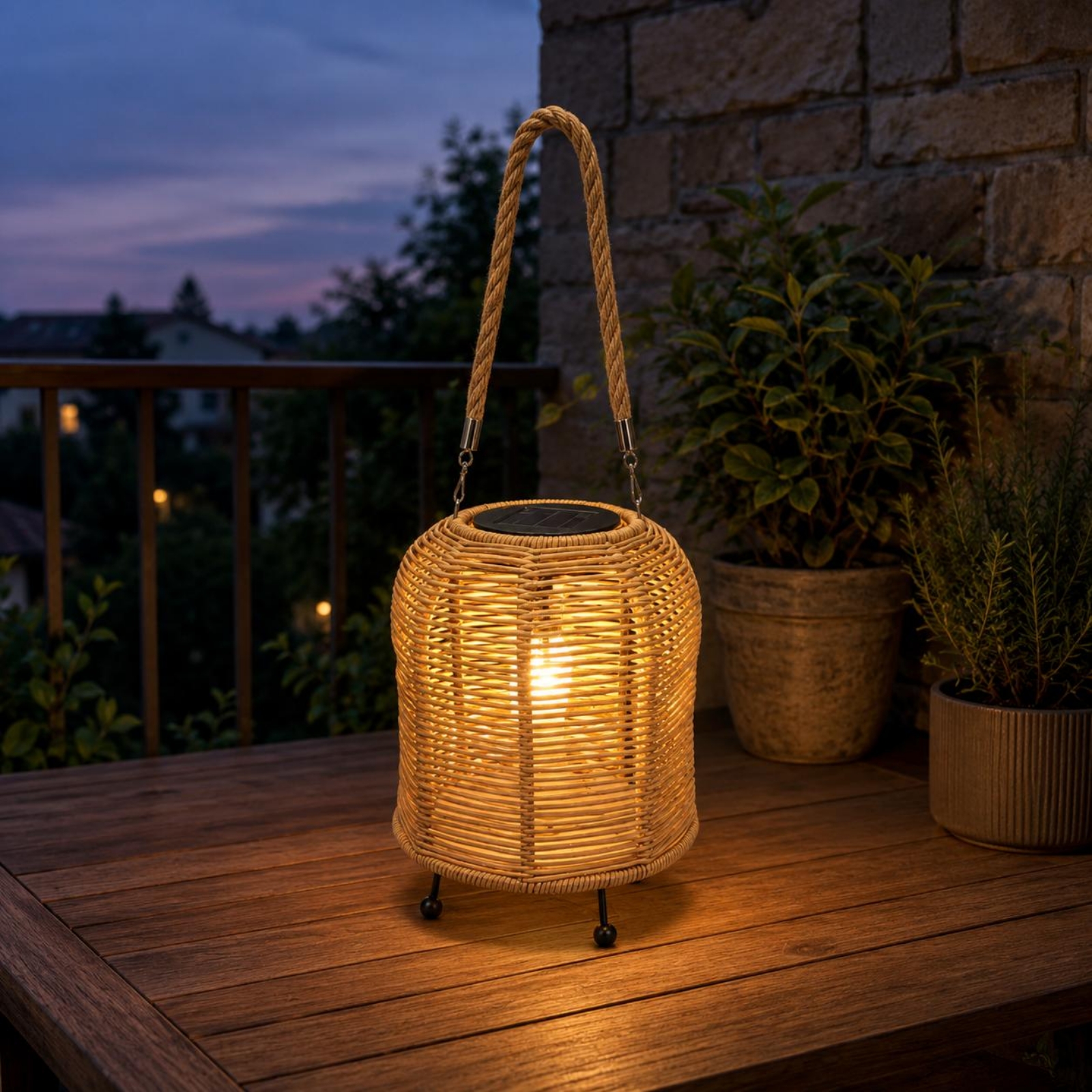 Handwoven Solar Lantern Warm L - Home Decor Garden reseña y precio