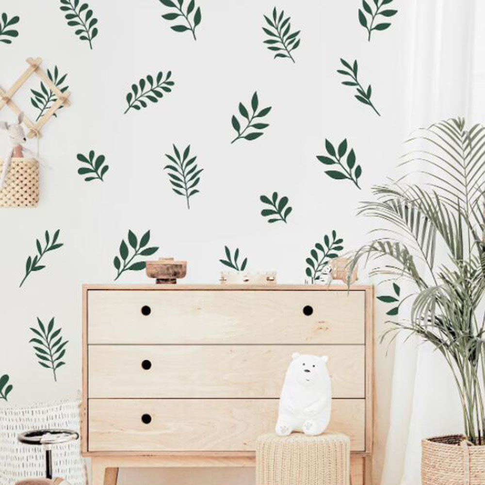 41Pcs Botanical Leaf Wall Stic - Home Decor Vinyl Flooring reseña y precio