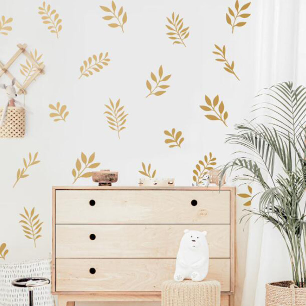 41Pcs Botanical Leaf Wall Stic - Home Decor Vinyl Flooring reseña y precio