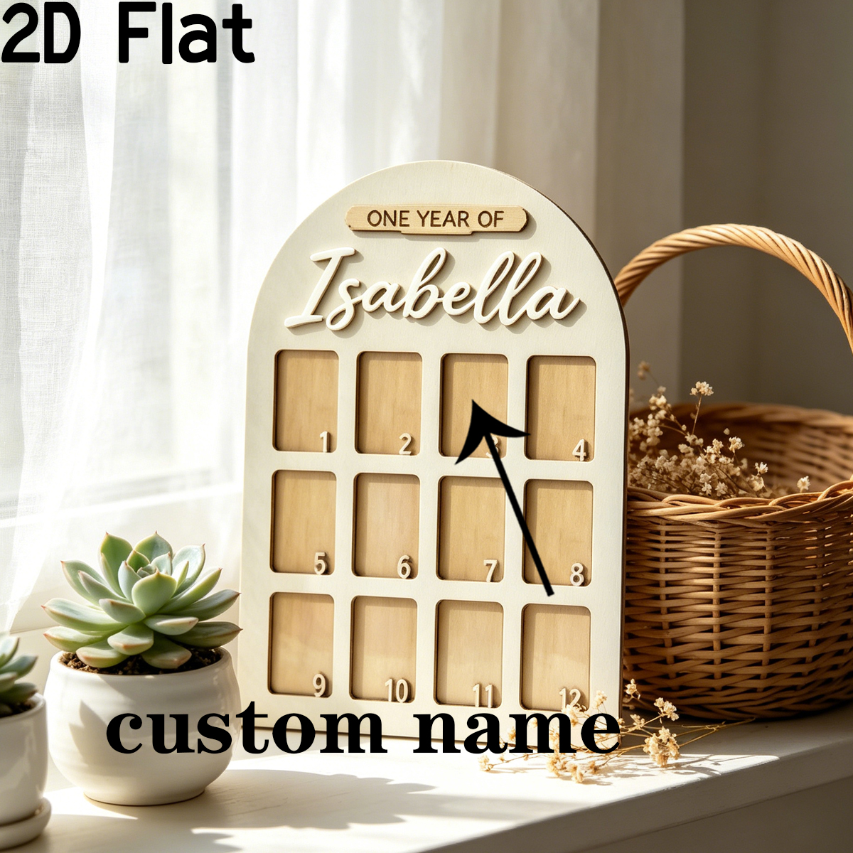 1Pc Custom Photo Record Board  - Home Decor Names reseña y precio