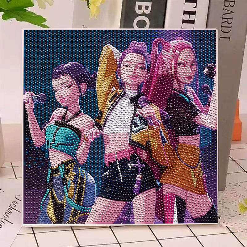 Anime Gilrs Lumi Mila Zoi K-po - Home Decor Painting reseña y precio