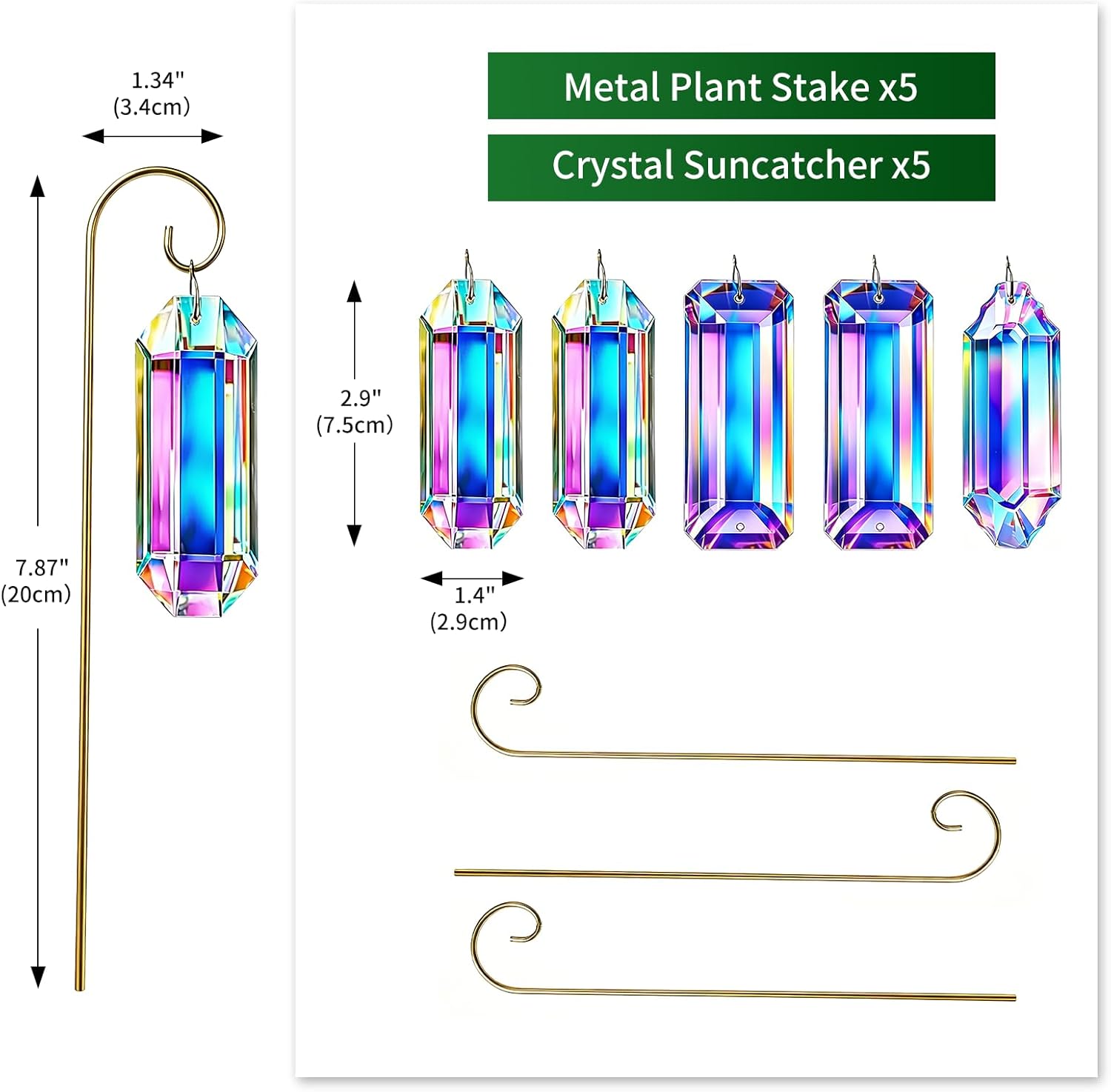 5PC Crystal Suncatcher Plant S - Crystal Sun Catcher reseña y precio