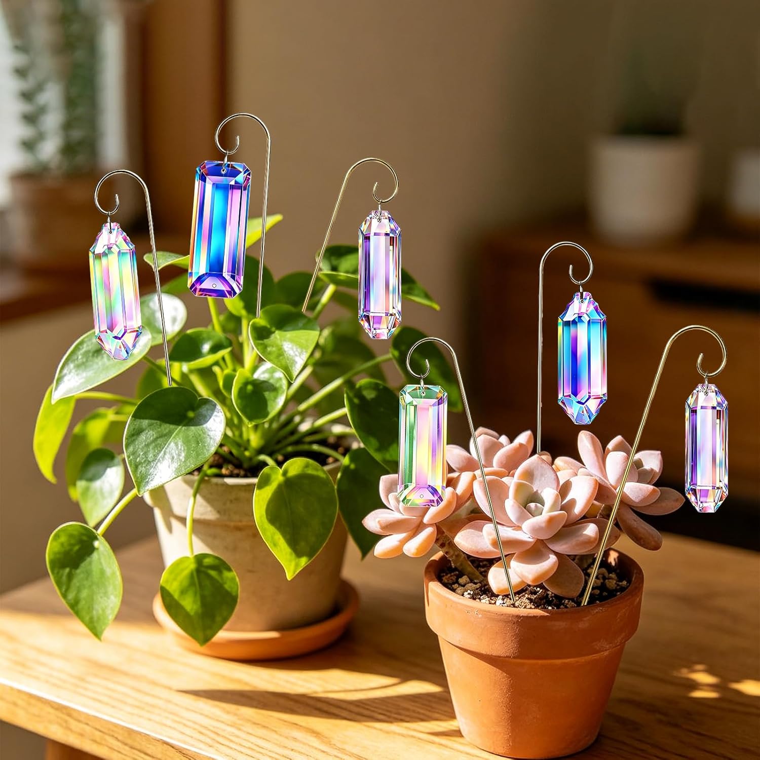 5PC Crystal Suncatcher Plant S - Crystal Sun Catcher reseña y precio
