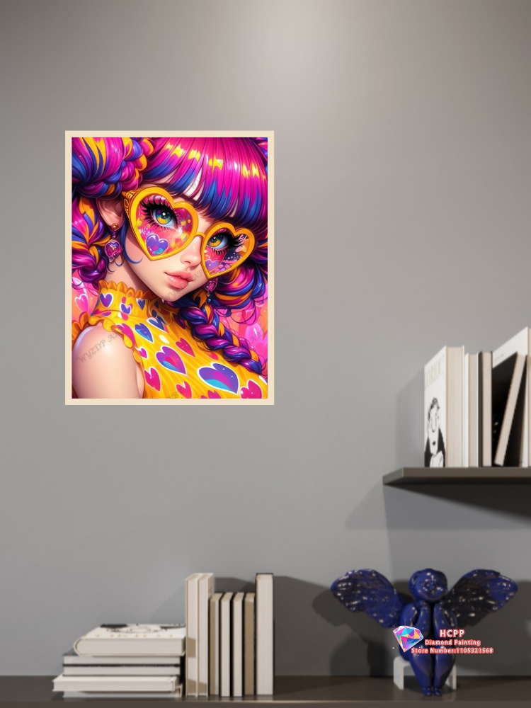 Cartoon Girl Diamond Painting  - Home Decor Korea reseña y precio