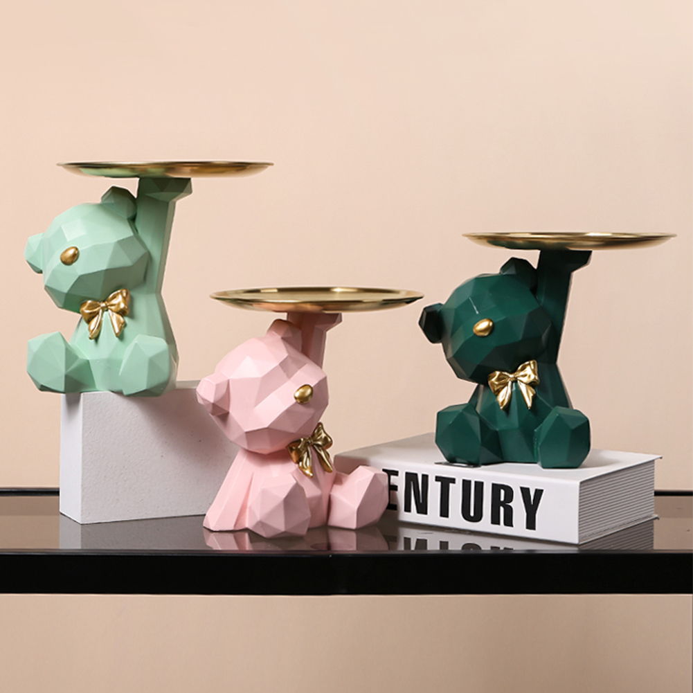 Geometric Bear Key Holder Figu - Home Decor Za reseña y precio