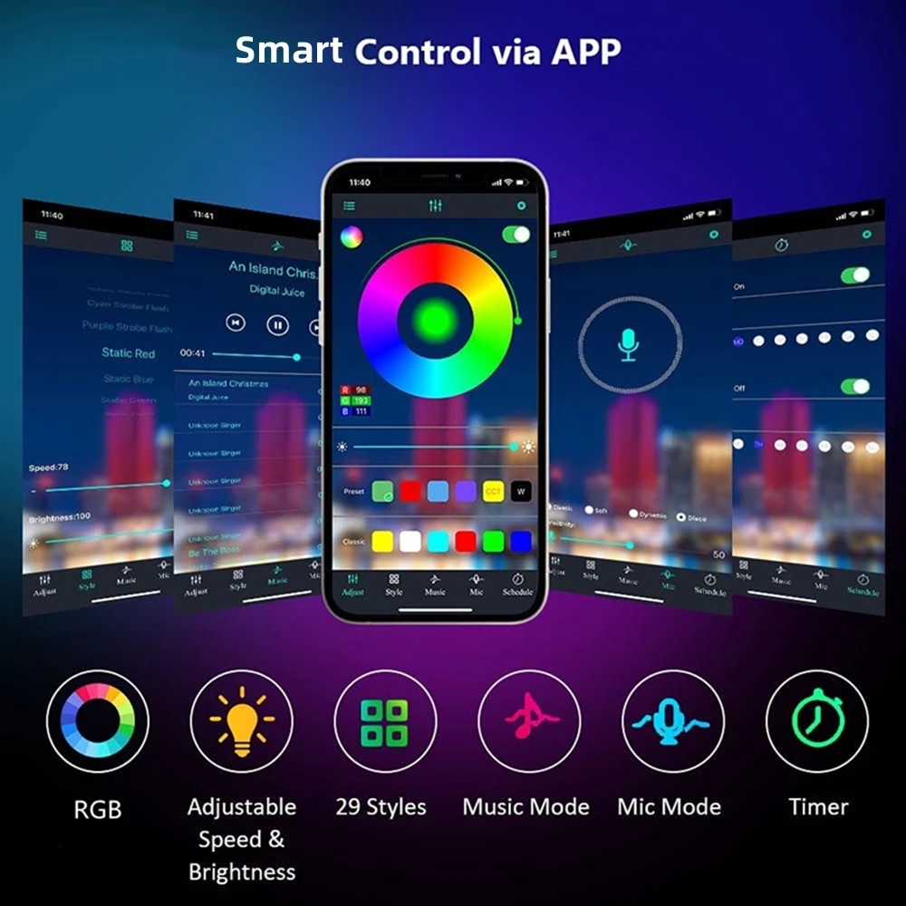 RGB LED Strip Lights Music Syn - Home Decor App reseña y precio