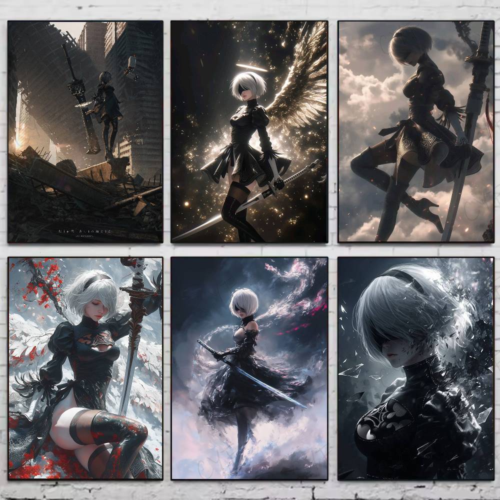 N-NieRAutomata Game Poster HD  - Home Decor Games Free reseña y precio